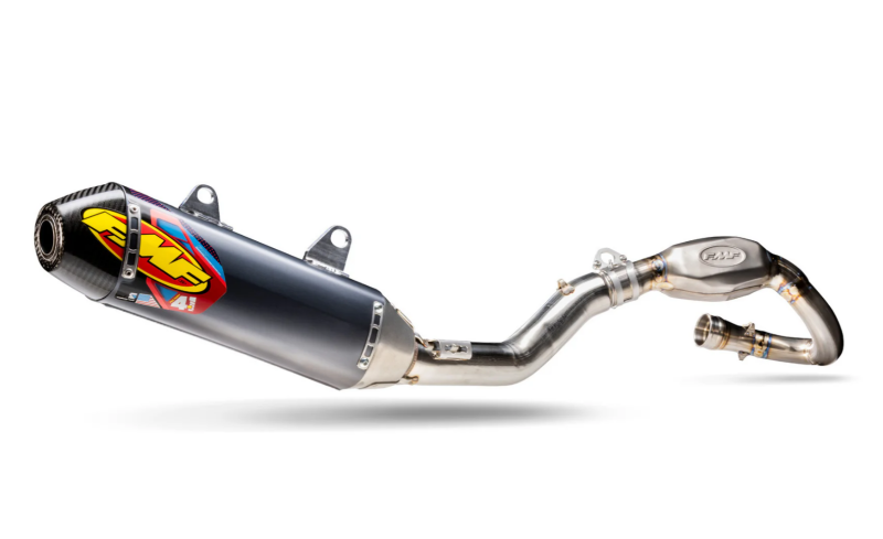 FMF Racing 042405 - FMF042405 - FMF Racing Kawasaki KX450F 24-26 SS Alum Factory 4.1 RCT w/R. Carbon Cap Comp System w/SS MB Header - Shipped in Europe - Tuningsupply.com