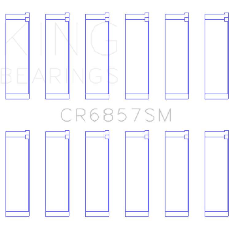 King Engine Bearings GCR6857SM - KINGCR6857SM - King Engine Bearings Chrysler Pentastar 3.6L ERB V6 Connecting Rod Bearing Set - Size STD - Shipped in Europe - Tuningsupply.com