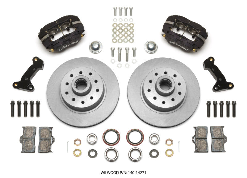 Wilwood 140-14271 - WIL140-14271 - Wilwood Forged Dynalite Front Kit 11.03in 1 PC Rotor&Hub 74-80 Pinto/Mustang II Disc Spindle only - Shipped in Europe - Tuningsupply.com