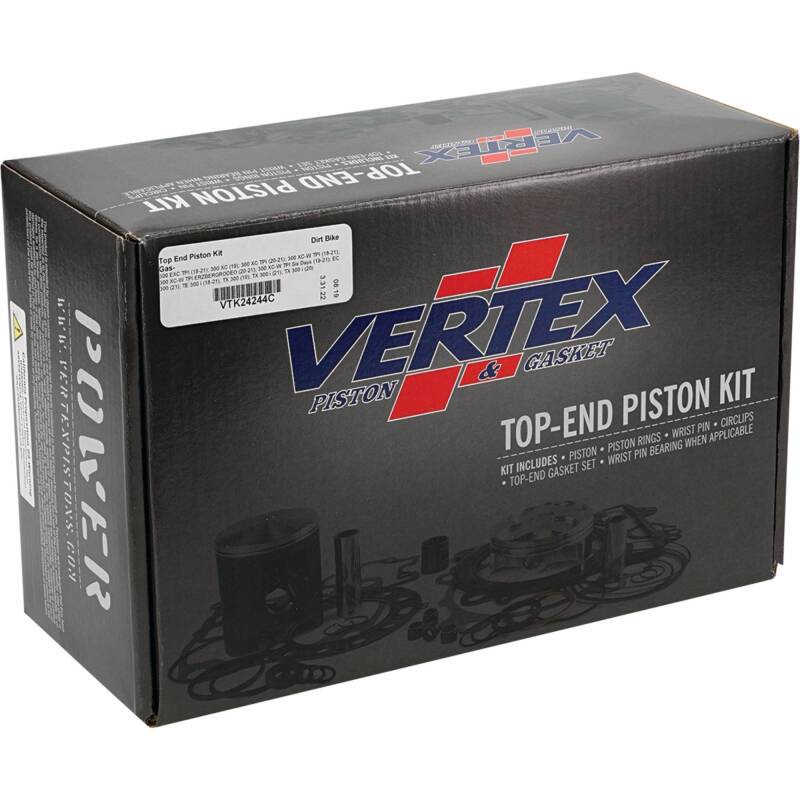 Vertex Pistons VTK24244C - VEPVTK24244C - Vertex Piston 18-22 KTM 300 EXC TPI 300cc Top End Piston Kit - Shipped in Europe - Tuningsupply.com