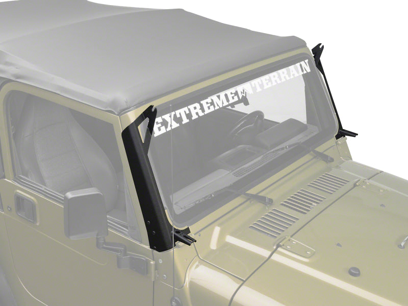 Raxiom J106746 - RAXJ106746 - Raxiom 97-06 Jeep Wrangler TJ 50-In LED Light Bar Windshield Mount w/ Auxiliary Bracket - Shipped in Europe - Tuningsupply.com