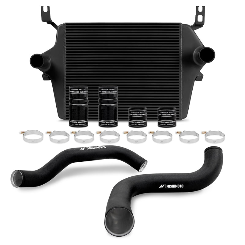 Mishimoto MMINT-F2D-99KBKBK - MISMMINT-F2D-99KBKBK - Mishimoto 99-03 Ford 7.3L Powerstroke PSD Black Intercooler Kit w/ Black Pipes - Shipped in Europe - Tuningsupply.com