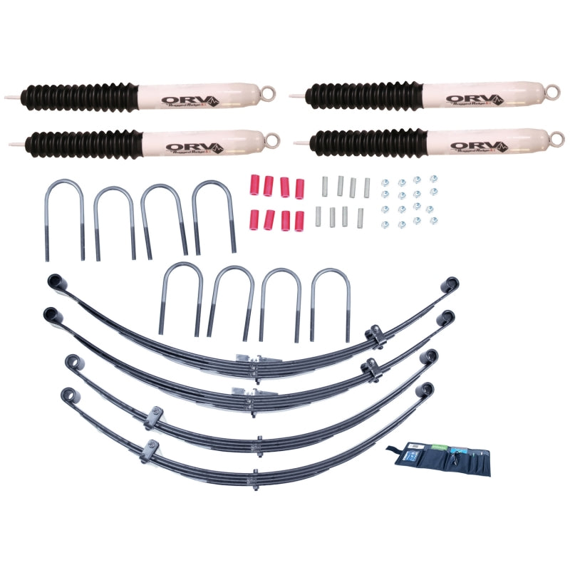 Rugged Ridge 18415.14 - RUG18415.14 - Rugged Ridge 4in Lift Kit with Shocks 55-75 Jeep CJ - Shipped in Europe - Tuningsupply.com