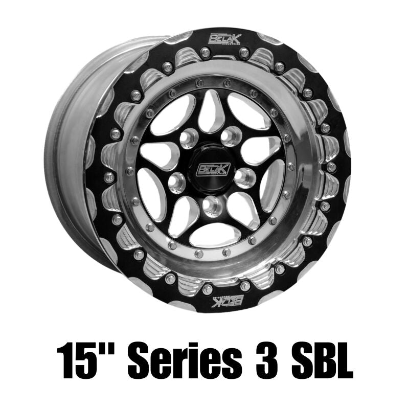 Belak Wheels 15085114S35BS-SBL - BLK15085114S35BS-SBL - Belak 15x8 / 5in BS / 5x114.3 BP / High Pad / Series 3 Wheel - Single Beadlock - Shipped in Europe - Tuningsupply.com