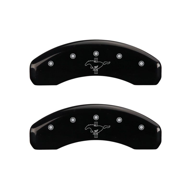 MGP 10202SMB2BK - MGP10202SMB2BK - MGP 4 Caliper Covers Engraved Front 2015/Mustang Engraved Rear 2015/Bar & Pony Black finish slvr ch - Shipped in Europe - Tuningsupply.com