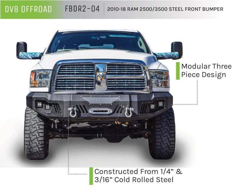 DV8 Offroad - DVEFBDR2-04 - DV8 Offroad 10-18 RAM 2500 Front Bumper - Shipped in Europe - Tuningsupply.com