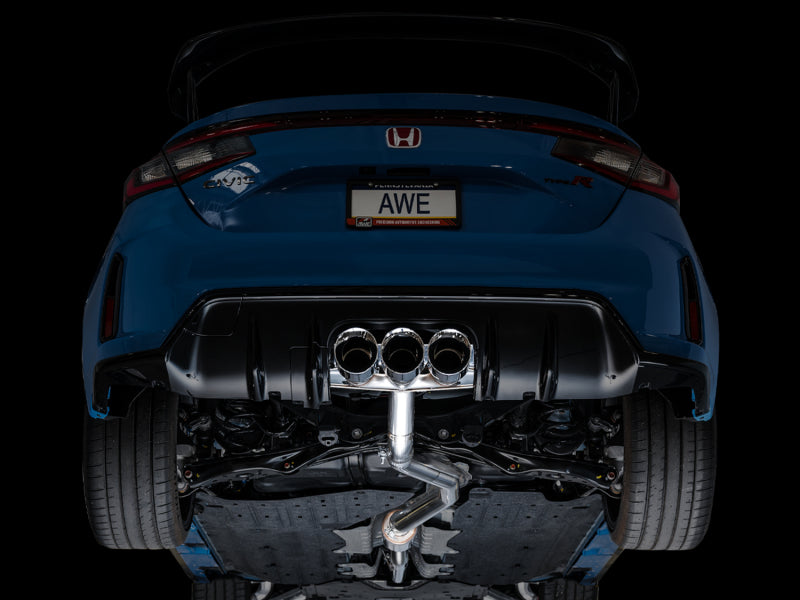 AWE Tuning 3020-52287 - AWE3020-52287 - AWE Tuning 2023 Honda Civic Type R FL5 Track Edition Exhaust w/ Triple Chrome Silver Tips - Shipped in Europe - Tuningsupply.com