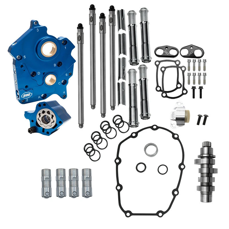S&S Cycle 310-1452 - SSC310-1452 - S&S Cycle 24-26 Oil Cooled M8 Models Chain Drive HPT542 Cam Chest Kit w/ Chrome Pushrod Tubes - Shipped in Europe - Tuningsupply.com