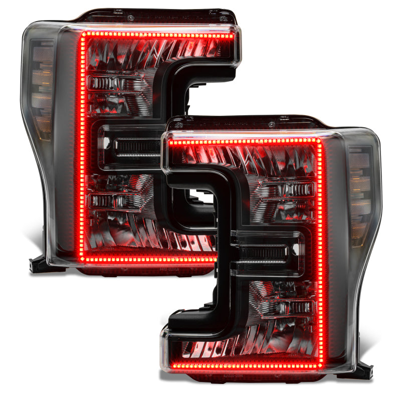 ORACLE Lighting 8203-332 - ORL8203-332 - Oracle 17-19 Ford F-250 SD Dynamic Pre-Assembled Headlights - Halogen - Black Edition - - Shipped in Europe - Tuningsupply.com