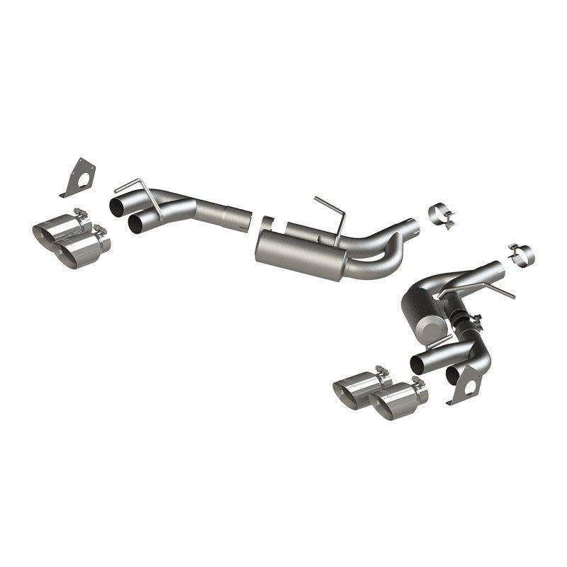MBRP PS7039AL - MBRPS7039AL - MBRP 16-19 Chevrolet Camaro V6 2.5in AL NPP Dual Axle Back Exhaust w/ 4in Quad Dual Wall Tips - Shipped in Europe - Tuningsupply.com