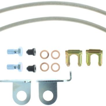 Stoptech 950.61023 - STO950.61023 - StopTech Stainless Steel Front Brake Lines 2015 Ford Mustang Base/V6/GT w/ 320mm & 352mm Front Discs - Shipped in Europe - Tuningsupply.com