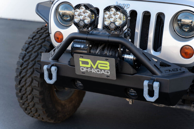 DV8 Offroad LPBM-02 - DVELPBM-02 - DV8 Offroad Fairlead Mounted Flip-Up License Plate Bracket - Shipped in Europe - Tuningsupply.com
