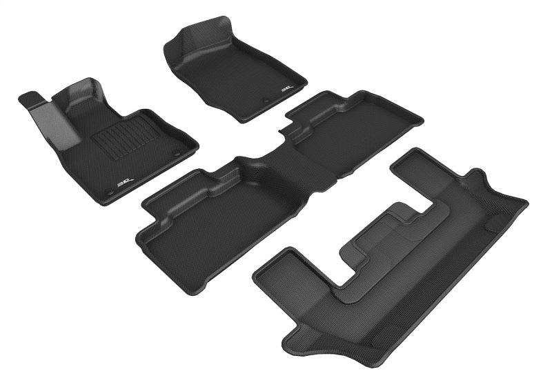 3D MAXpider L1FR13101509 - ACEL1FR13101509 - 3D MAXpider 2020-2021 Ford Explorer 1st/2nd/3rd Row Floor Mats - Black - Shipped in Europe - Tuningsupply.com
