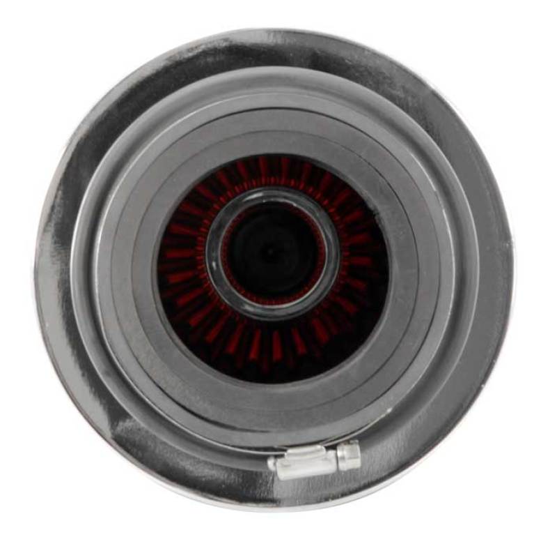 K&N Engineering RG-1002RD - KNNRG-1002RD - K&N Universal Air Filter Chrome Round Tapered Red - 4in Flange ID x 1.125in Flange Length x 9.5in H - Shipped in Europe - Tuningsupply.com