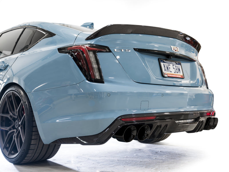 AWE Tuning 3025-43562 - AWE3025-43562 - AWE Tuning 22-26 Cadillac CT5-V Blackwing SwitchPath Exhaust - Diamond Black Tips - Shipped in Europe - Tuningsupply.com