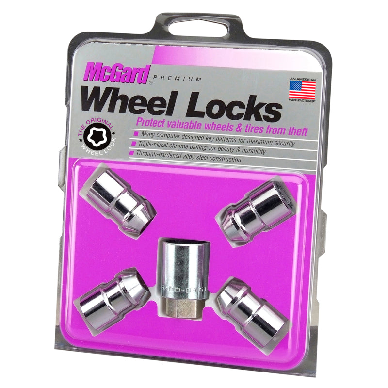 McGard 24132 - MCG24132 - McGard Wheel Lock Nut Set - 4pk. (Cone Seat) 7/16-20 / 3/4 Hex / 1.46in. Length - Chrome - Shipped in Europe - Tuningsupply.com