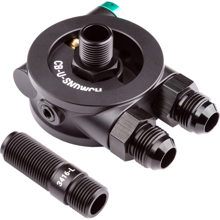 Chase Bays CB-JZ-SNDWCH - CHBCB-JZ-SNDWCH - Chase Bays Toyota 1JZ/2JZ Oil Cooler Block Adapter Kit - Shipped in Europe - Tuningsupply.com