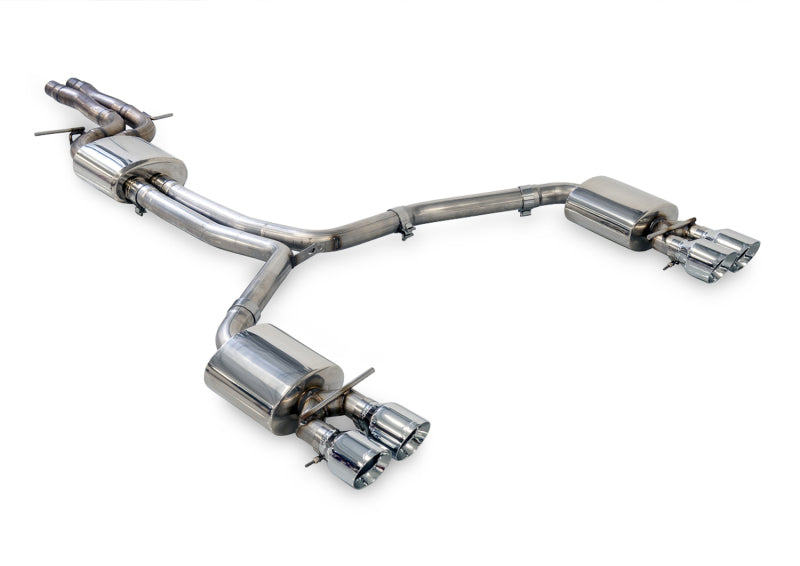 AWE Tuning 3015-42072 - AWE3015-42072 - AWE Tuning Audi C7.5 A6 3.0T Touring Edition Exhaust - Quad Outlet Chrome Silver Tips - Shipped in Europe - Tuningsupply.com