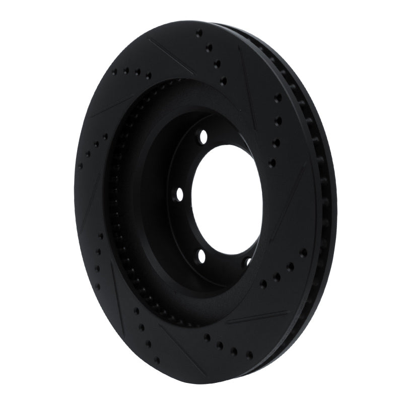 R1 Concepts 633-76126L - RNC633-76126L - R1 03-09 Lexus GX470 Front Left Drilled & Slotted Black Brake Rotor - Shipped in Europe - Tuningsupply.com