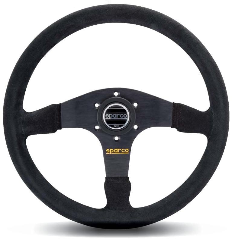 SPARCO 015R375PSN - SPA015R375PSN - Sparco Steering Wheel 375 Suede Black - Shipped in Europe - Tuningsupply.com