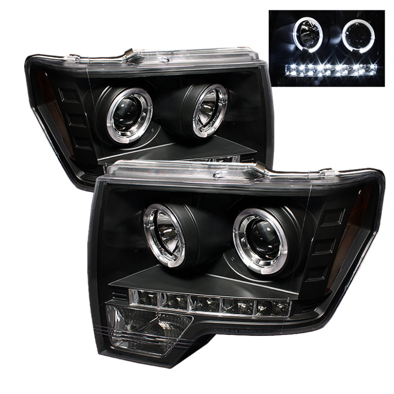 SPYDER 5010230 - SPY5010230 - Spyder Ford F150 09-14 Projector Headlights Halogen Model- LED Halo LED Blk PRO-YD-FF15009-HL-BK - Shipped in Europe - Tuningsupply.com