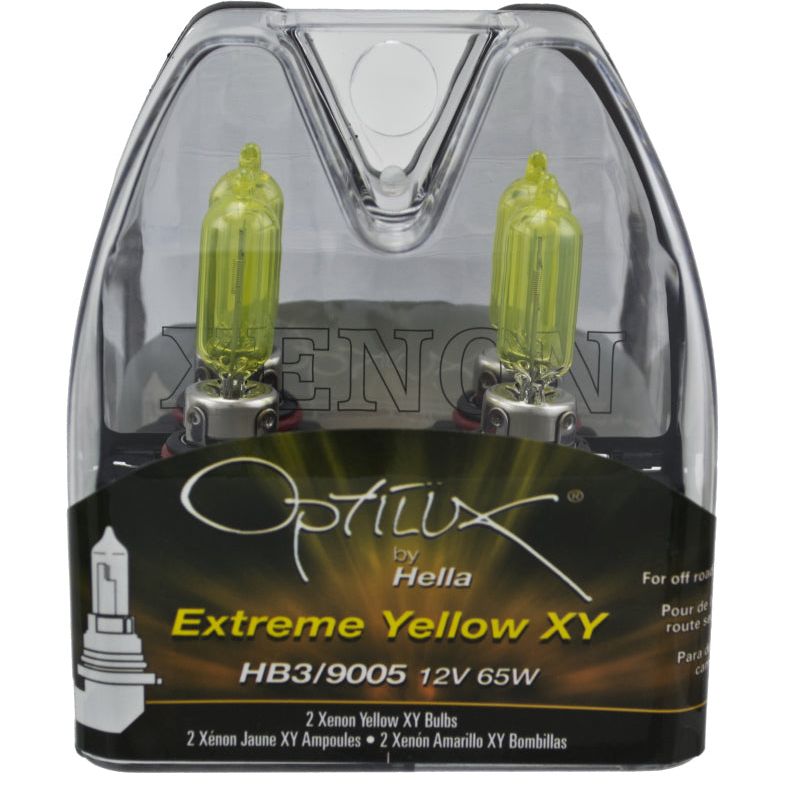 Hella LAH71070582 - HELLAH71070582 - Hella Optilux HB3 9005 12V/65W XY Xenon Yellow Bulb - Shipped in Europe - Tuningsupply.com