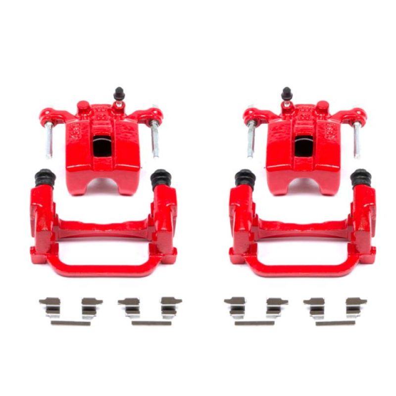 PowerStop S2792A - PSBS2792A - Power Stop 05-08 Infiniti G35 Rear Red Calipers w/Brackets - Pair - Shipped in Europe - Tuningsupply.com