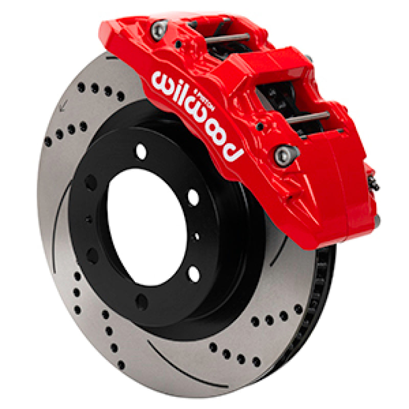 Wilwood 140-17511-DR - WIL140-17511-DR - Wilwood 15-21 Toyota Tacoma Aero6-DM SRP Front Brake Kit 13.31 Rotor - Red w/Lines - Shipped in Europe - Tuningsupply.com