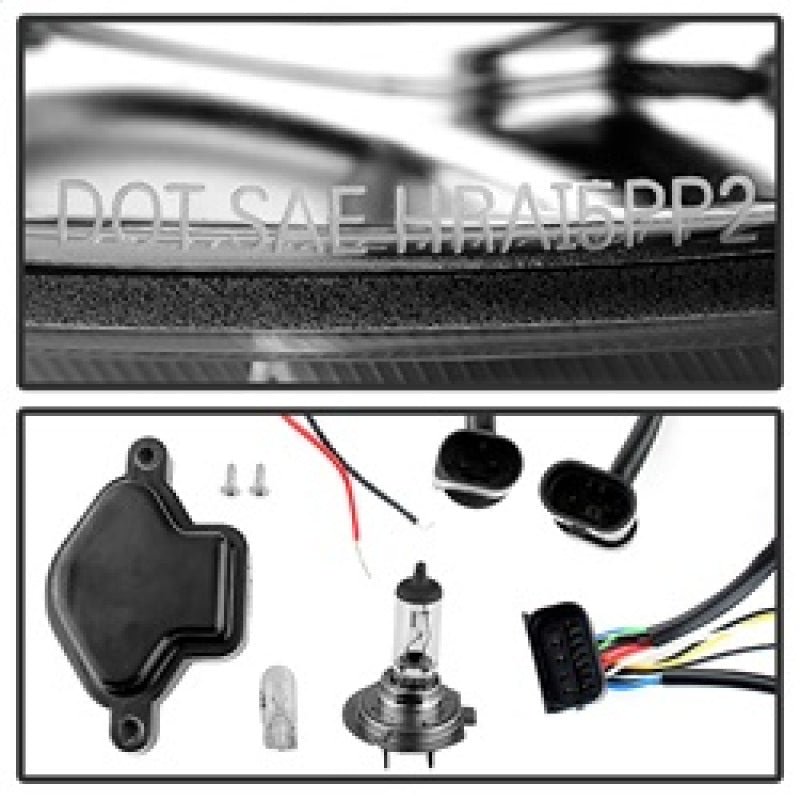 SPYDER 5042408 - SPY5042408 - Spyder BMW E46 3-Series 02-05 4DR Projector Headlights 1PC LED Halo Chrm PRO-YD-BMWE4602-4D-AM-C - Shipped in Europe - Tuningsupply.com