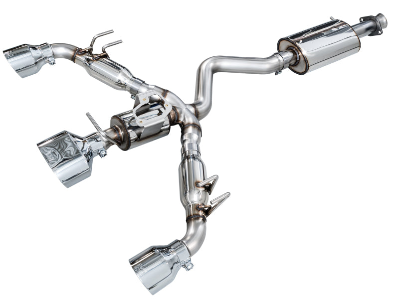 AWE Tuning 3015-52472 - AWE3015-52472 - AWE 23-24 Toyota GR Corolla Touring Edition Catback Exhaust - Chrome Silver Tips - Shipped in Europe - Tuningsupply.com