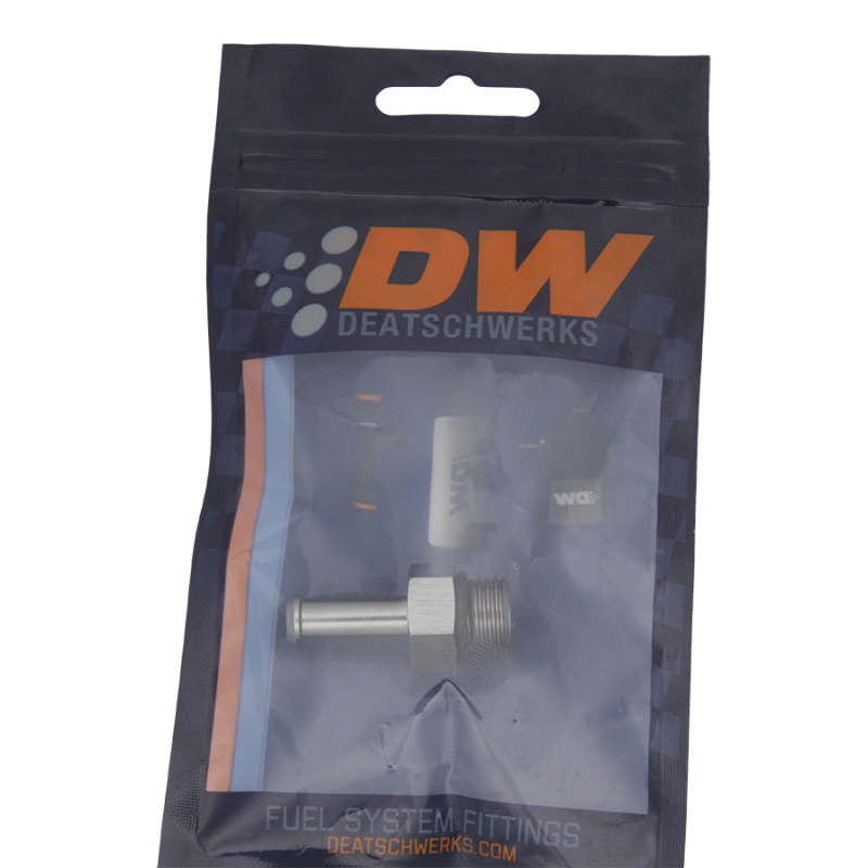 DeatschWerks 6-02-0505 - DWK6-02-0505 - DeatschWerks 6AN ORB Male To 5/16in Barb Fitting (Single Barb - Incl O-Ring) - Shipped in Europe - Tuningsupply.com