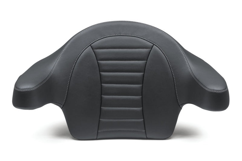 Mustang Motorcycle 79014GM - MMP79014GM - Mustang 14-21 HD FL Touring Extended Arm Wrap-Around Backrest Deluxe - Black w/Grey Stitching - Shipped in Europe - Tuningsupply.com