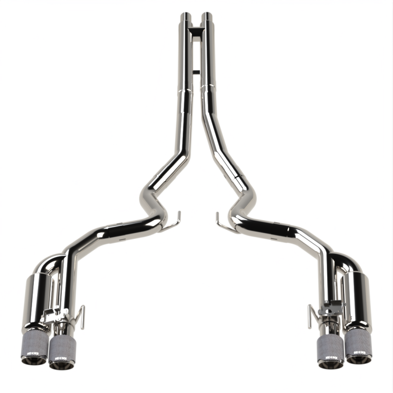Kooks Headers 11514520 - KSH11514520 - Kooks 18-24 Ford Mustang GT 5.0 3in. Valved Shotgun Cat-Back Exhaust - Carbon Tips - Shipped in Europe - Tuningsupply.com