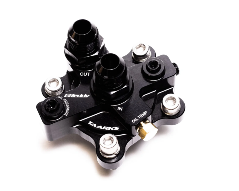 GReddy 12428110 - GRE12428110 - GReddy RB26 OIL BLOCK ADAPTER BOLT-ON GPP X TAARKS - Shipped in Europe - Tuningsupply.com