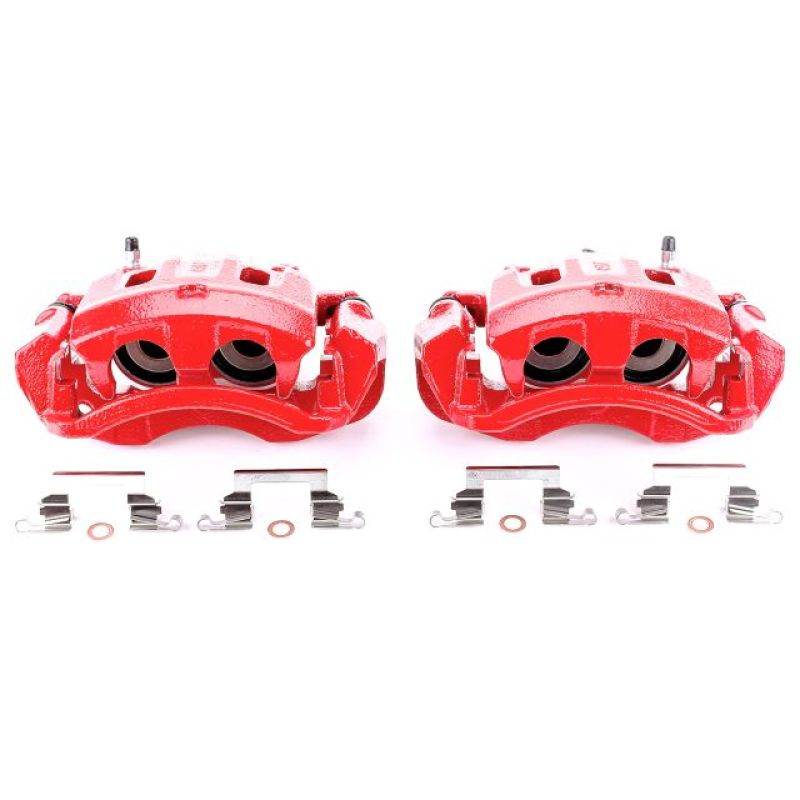 PowerStop S4752 - PSBS4752 - Power Stop 00-05 Ford Excursion Rear Red Calipers w/Brackets - Pair - Shipped in Europe - Tuningsupply.com