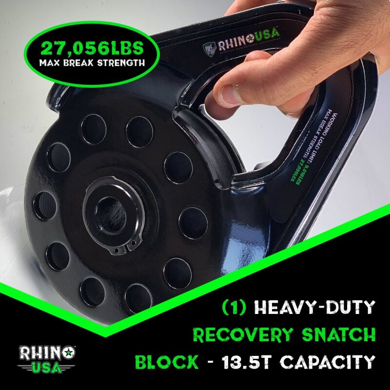Rhino USA RNO-SNTCH-BLCK - RSARNO-SNTCH-BLCK - Rhino USA Snatch Block - Shipped in Europe - Tuningsupply.com