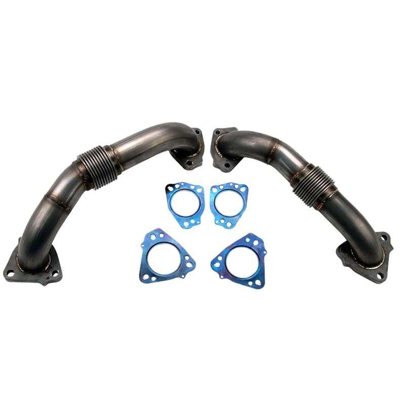 Wehrli WCF100624 - WCFWCF100624 - Wehrli 17-24 Chevrolet 6.6L L5P Duramax 2in Stainless Up Pipe Kit w/Gaskets - Shipped in Europe - Tuningsupply.com