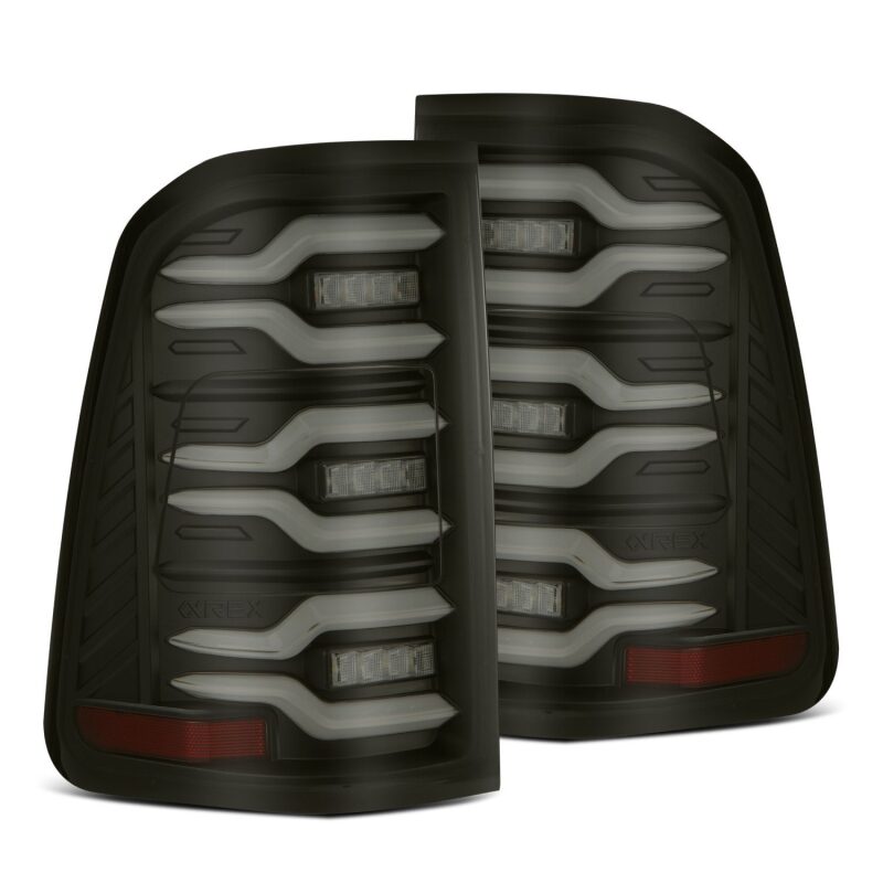 AlphaRex 640040 - ARX640040 - AlphaRex 19-21 Dodge Ram 1500 Luxx-Series LED Tail Lights Black w/Activ Light/Seq Signal - Shipped in Europe - Tuningsupply.com