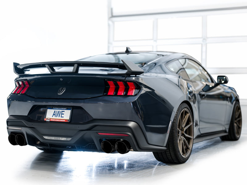 AWE Tuning 3020-43375 - AWE3020-43375 - AWE 2024 Ford Mustang Dark Horse S650 RWD Track Edition Cat-Back Exhaust w/ Quad Diamond Black Tips - Shipped in Europe - Tuningsupply.com