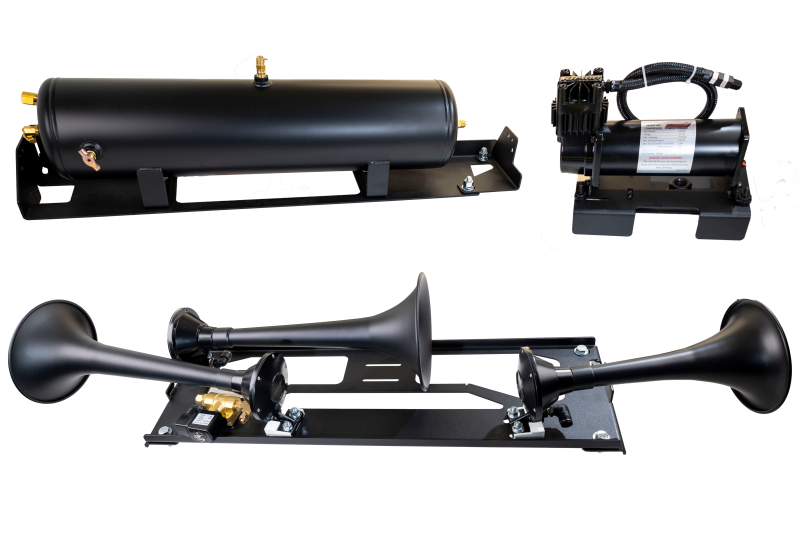 Kleinn Air Horns - KLEFSD23-734 - Kleinn 23-24 Ford F-250/ F-350/ F-450 Onboard Air System w/ Model 730 Horns - Shipped in Europe - Tuningsupply.com