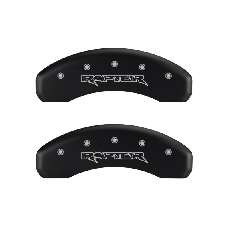 MGP 10219SRPTRD - MGP10219SRPTRD - MGP 4 Caliper Covers Engraved Front & Rear Raptor Red finish silver ch - Shipped in Europe - Tuningsupply.com