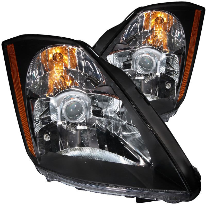 ANZO 121108 - ANZ121108 - ANZO 2003-2005 Nissan 350Z Projector Headlights Black - Shipped in Europe - Tuningsupply.com