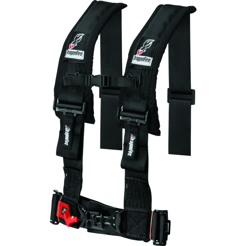 DragonFire Racing 521354 - DFR521354 - DragonFire Racing Harness- H-Style- 4-Point- 3in Buckle- Black - Shipped in Europe - Tuningsupply.com