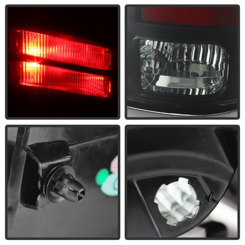 SPYDER 5078124 - SPY5078124 - Spyder Dodge Ram 1500 09-14 LED Tail Lights Incandescent- Blk Smke ALT-YD-DRAM09-LED-BSM - Shipped in Europe - Tuningsupply.com