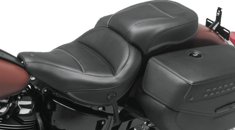 Mustang Motorcycle 75881 - MMP75881 - Mustang 18-21 Harley Heritage Classic & Deluxe Standard Touring Passenger Seat - Black - Shipped in Europe - Tuningsupply.com