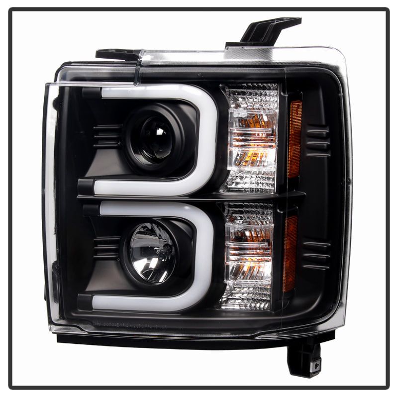 SPYDER 5081032 - SPY5081032 - Spyder Chevy Silverado 2014-16 2500 HD Projector Headlights Light Bar DRL Blk PRO-YD-CSHD14-LBDRL-BK - Shipped in Europe - Tuningsupply.com