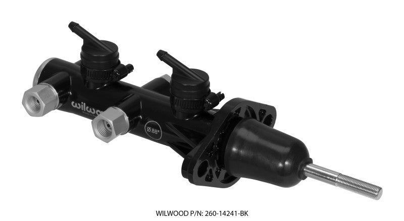 Wilwood 260-14241-BK - WIL260-14241-BK - Wilwood Tandem Remote Master Cylinder - 7/8in Bore Black - Shipped in Europe - Tuningsupply.com