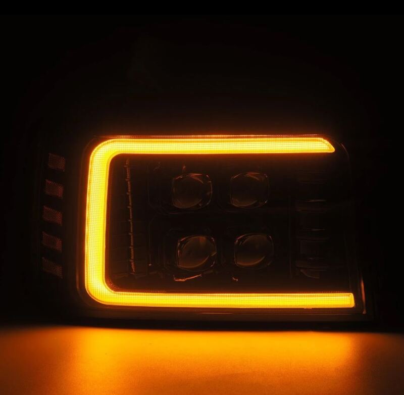 AlphaRex 880269 - ARX880269 - AlphaRex 92-96 Ford F-Series/Bronco NOVA-Series LED Proj Headlight Alpha-Bk w/Actv Light SS & SBDRL - Shipped in Europe - Tuningsupply.com