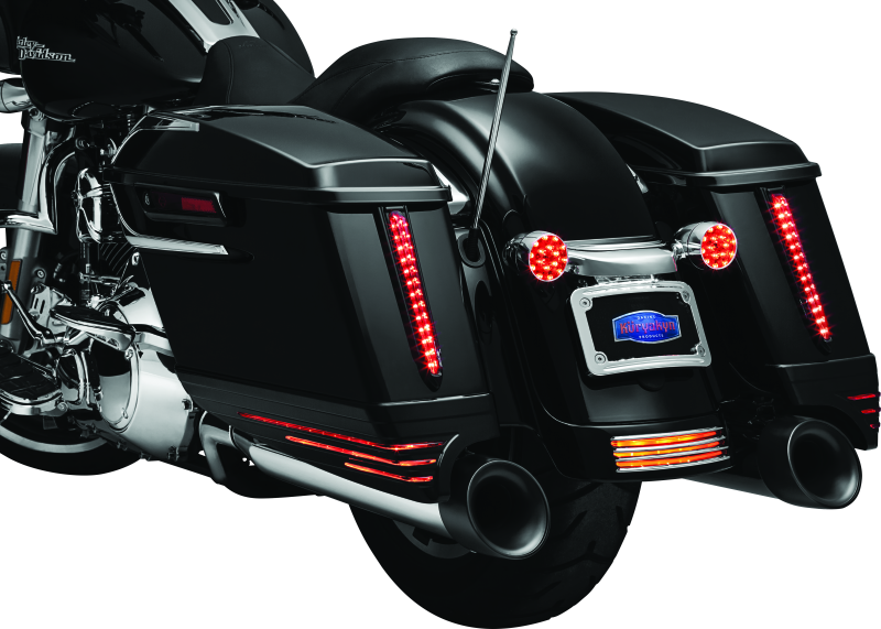 Kuryakyn 3157 - KUR3157 - Kuryakyn Curved License Plate Mount Chrome - Shipped in Europe - Tuningsupply.com