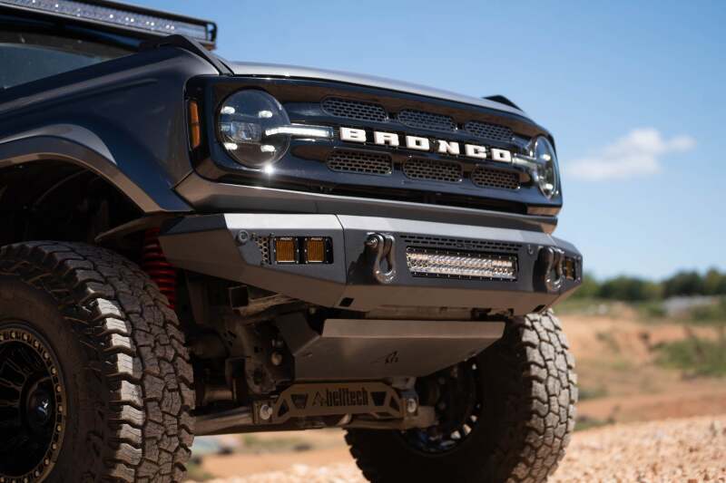 DV8 Offroad FBBR-06 - DVEFBBR-06 - DV8 Offroad 2021+ Ford Bronco Front Bumper V2 - OE Plus Series (Works w/o ACC Relocation) - Shipped in Europe - Tuningsupply.com